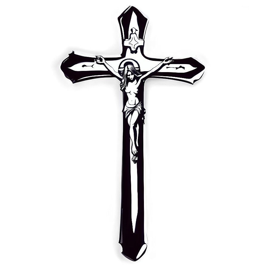 Download Black Gothic Arch Cross Png 60 | Wallpapers.com