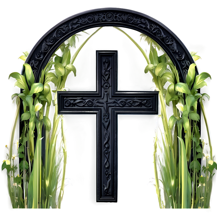 Black Gothic Arch Cross Png Luy PNG