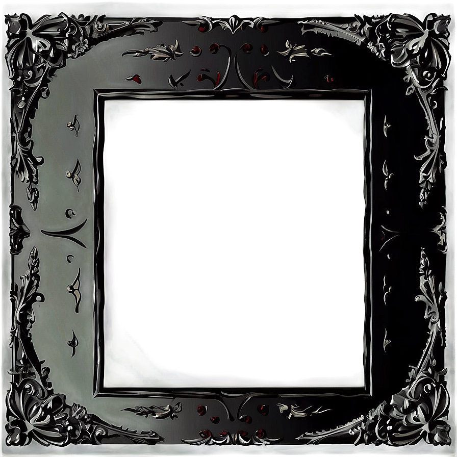 Black Gothic Frame Png Qtx91 PNG