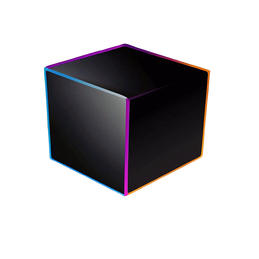 Black Gradient Cube Png 68 PNG