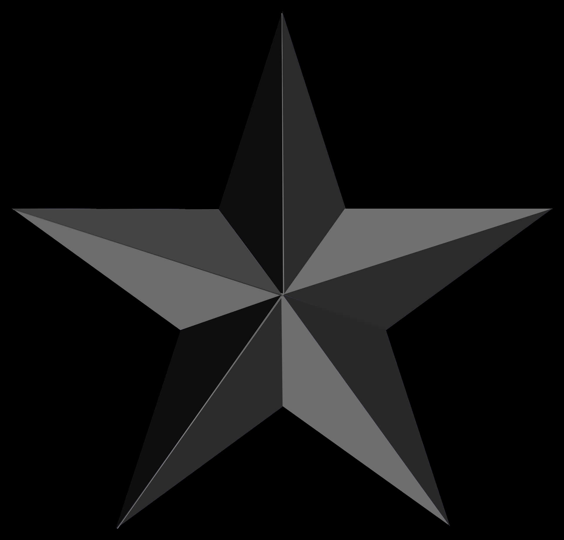 Black Gradient Star Graphic PNG