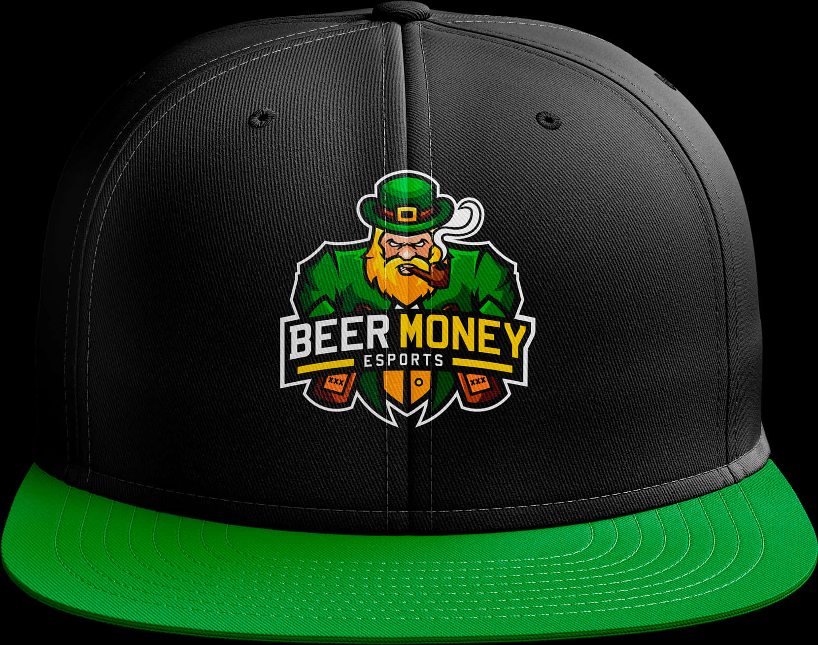 Black Green Esports Cap Beer Money PNG