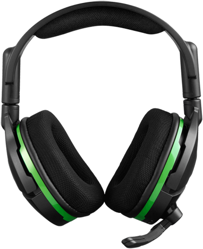Black Green Gaming Headset PNG