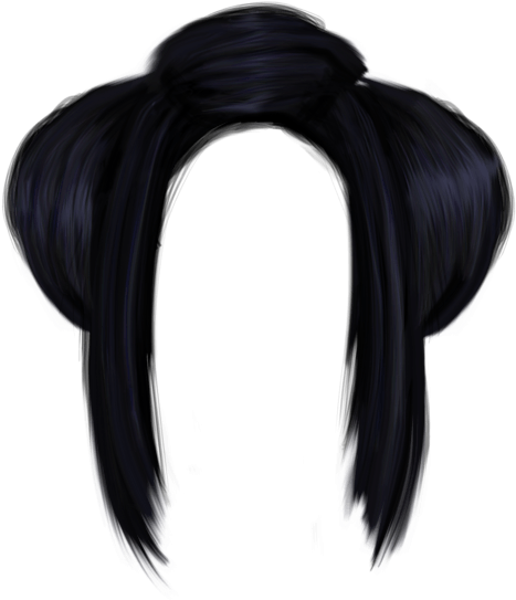 Black Hair Bow Illustration PNG