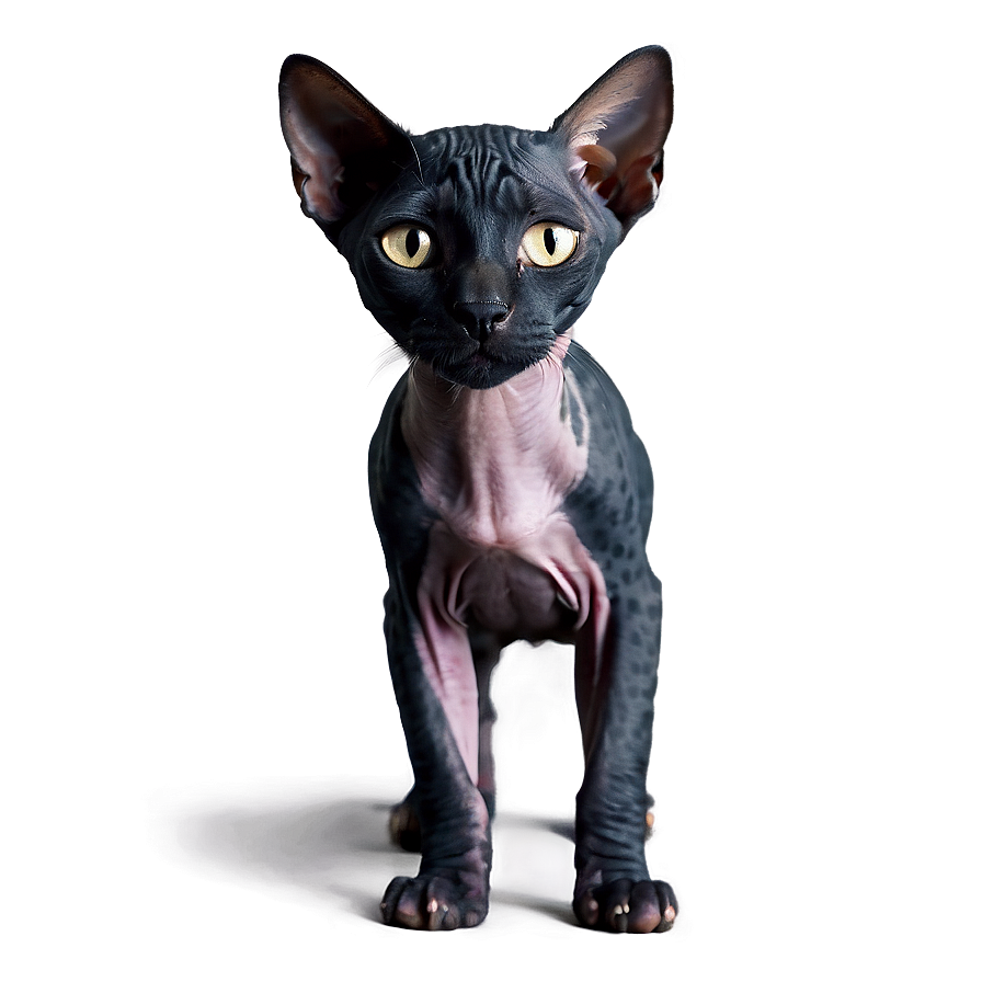 Black Hairless Cat Png 28 PNG