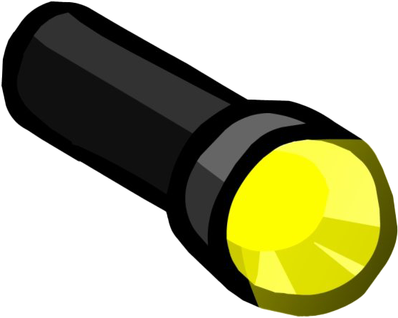 Black Handheld Flashlight Illustration PNG