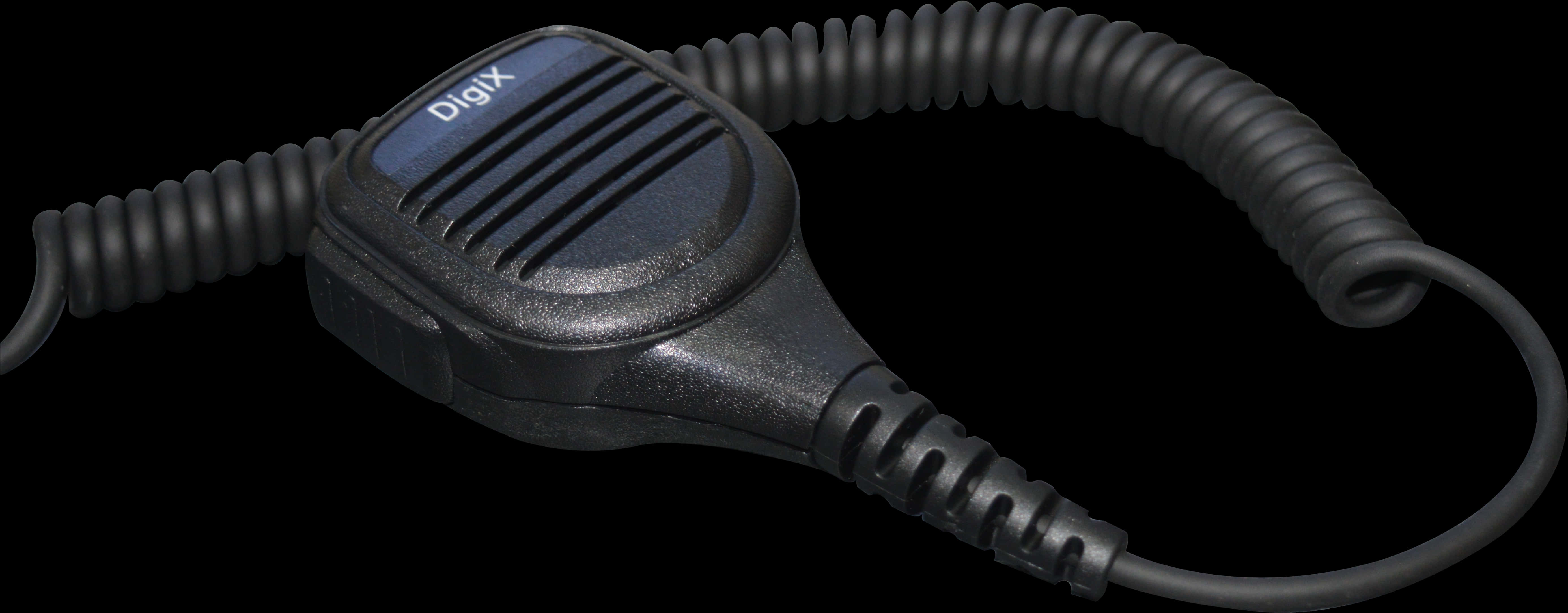 Black Handheld Microphone Cable PNG