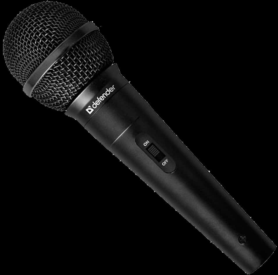 Black Handheld Microphone PNG