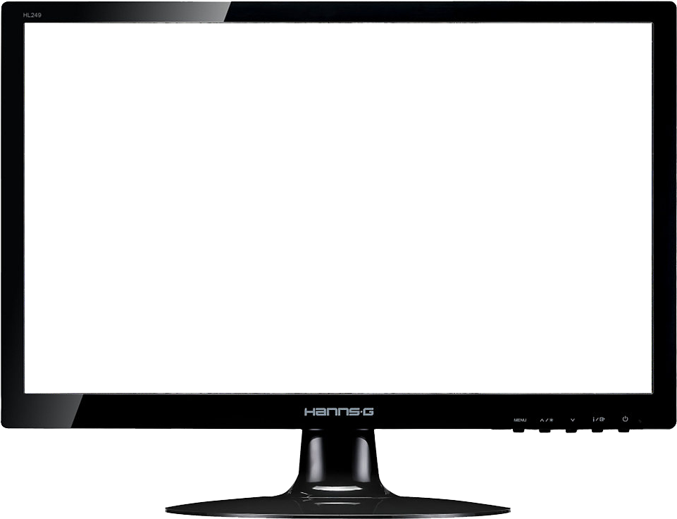Black Hanns G Monitor Isolated PNG