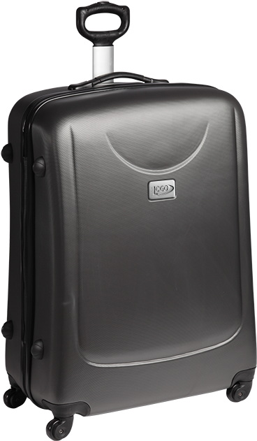 Black Hardshell Spinner Luggage Bag PNG