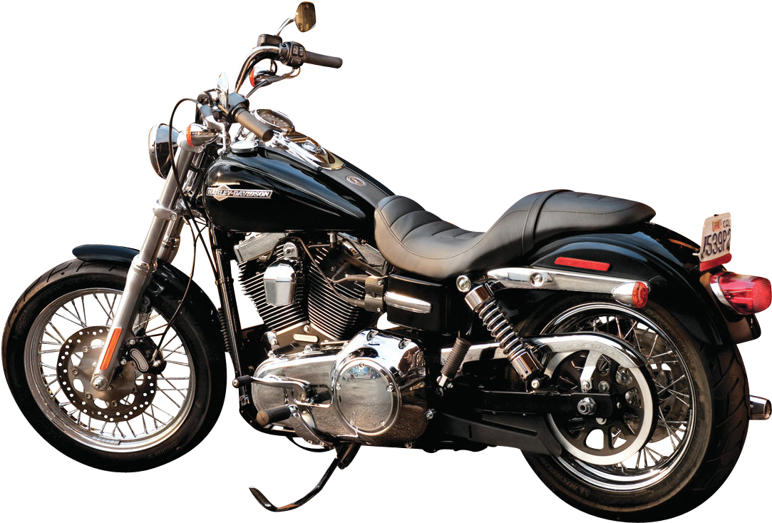 Black Harley Davidson Motorcycle PNG