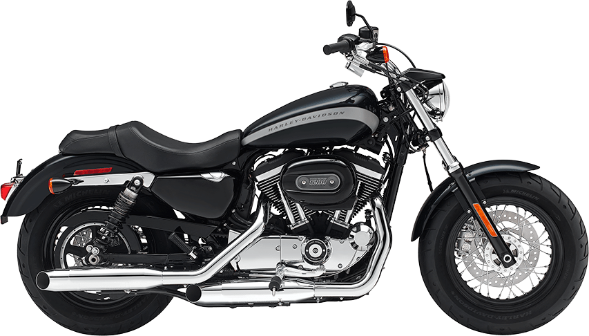 Black Harley Davidson Motorcycle Profile PNG