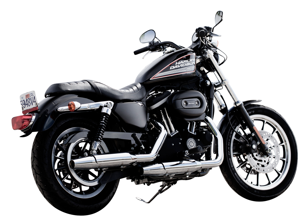 Black Harley Davidson Motorcycle PNG