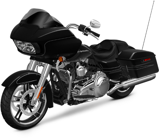 Black Harley Davidson Touring Motorcycle PNG