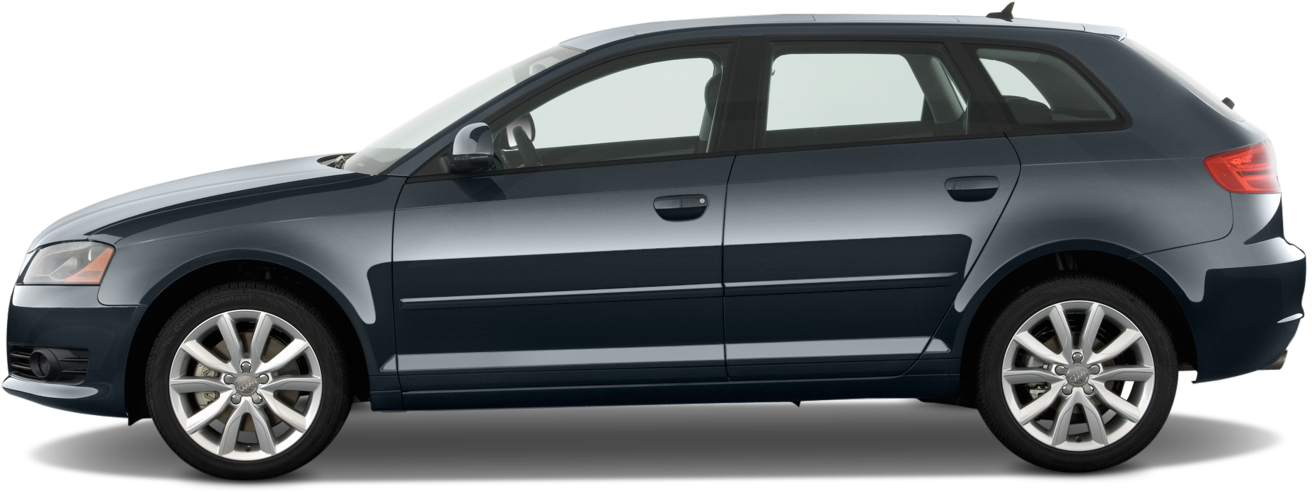 Black Hatchback Side View PNG