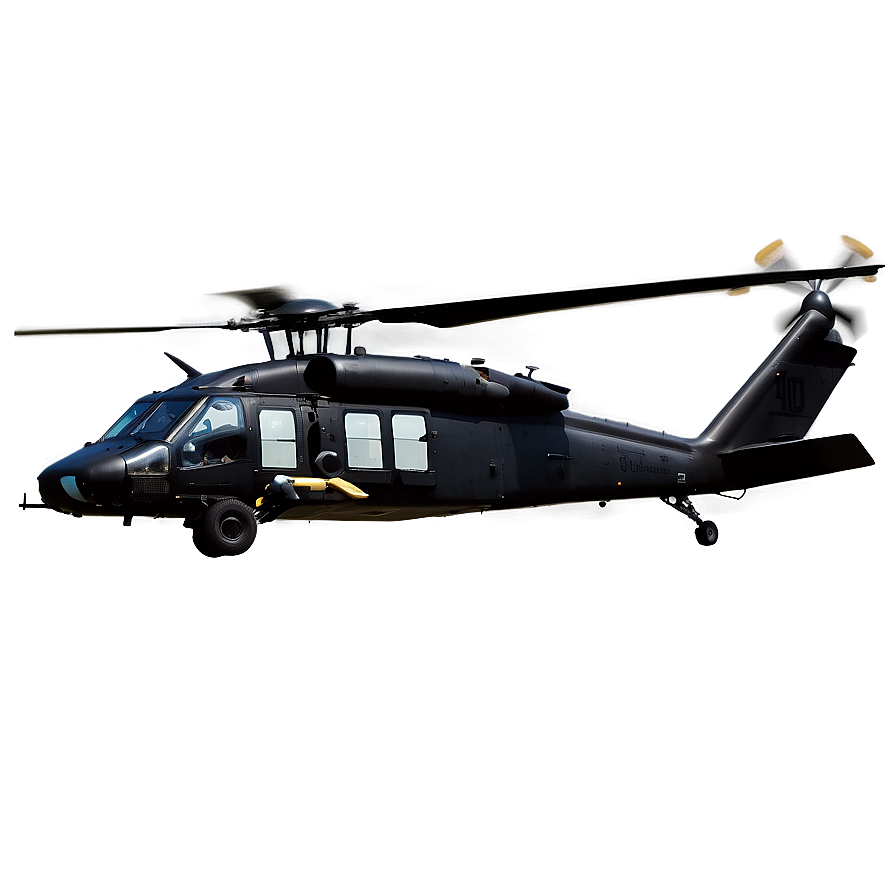 Black Hawk Command Helicopter Png 06252024 PNG