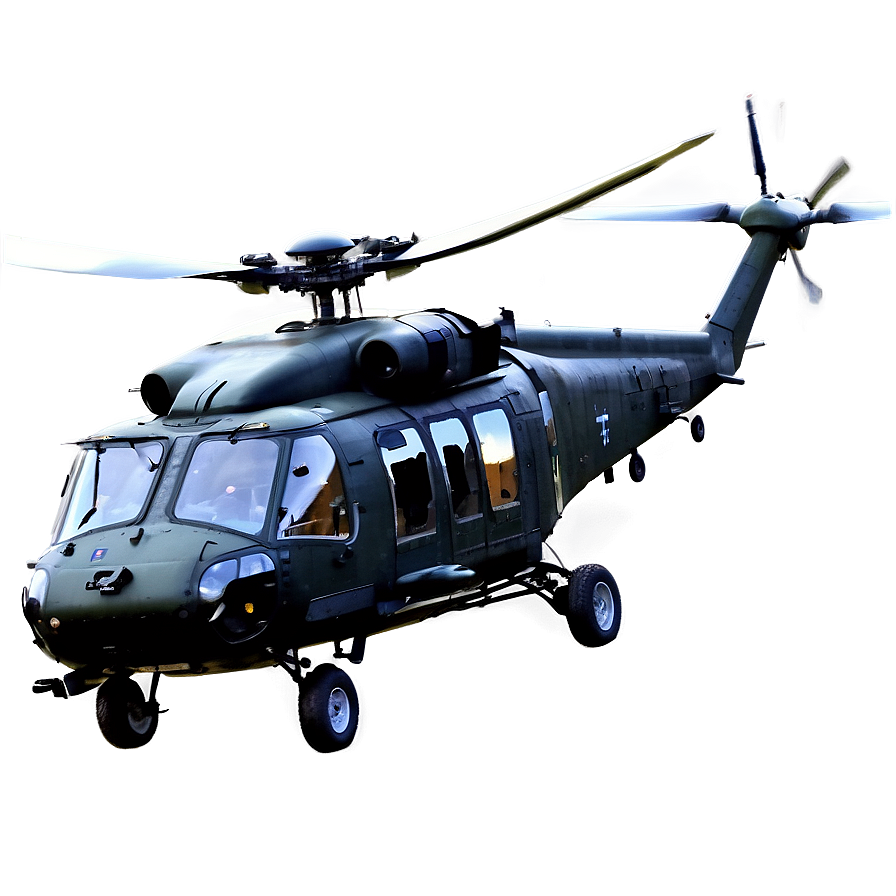 Black Hawk Helicopter Hovering Png Slr21 PNG