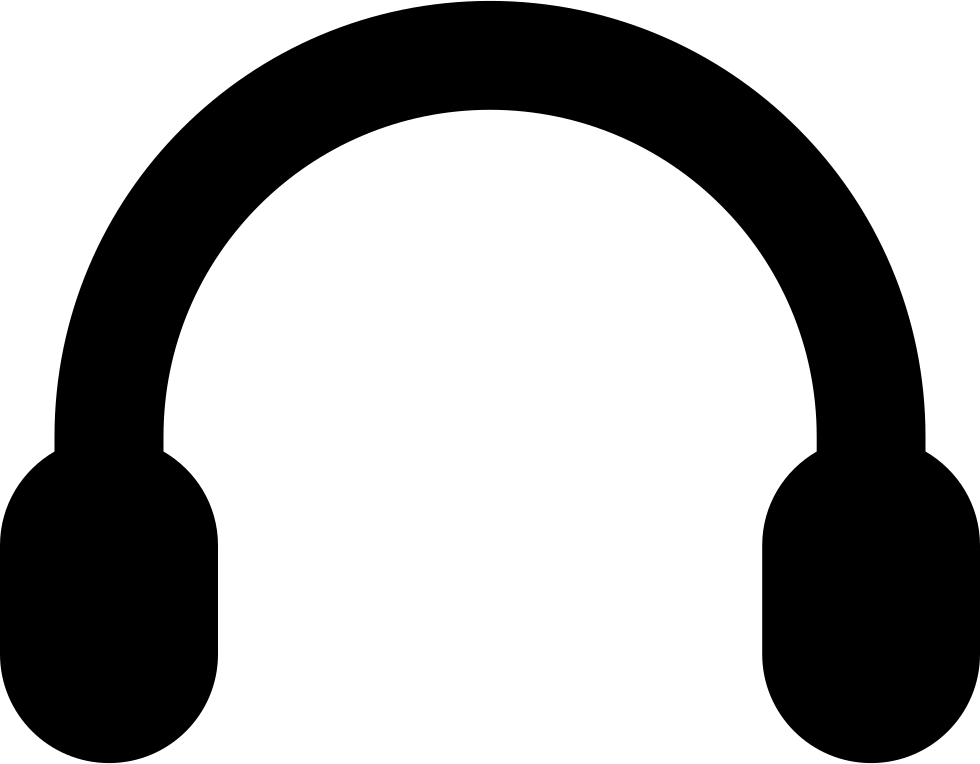 Black Headphones Icon PNG