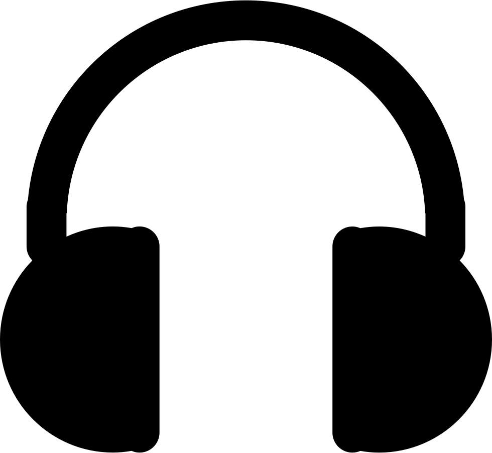 Black Headphones Icon PNG