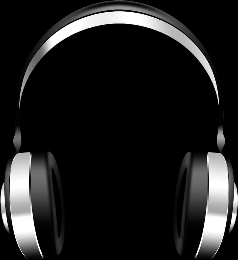 Black Headphones Silhouette PNG