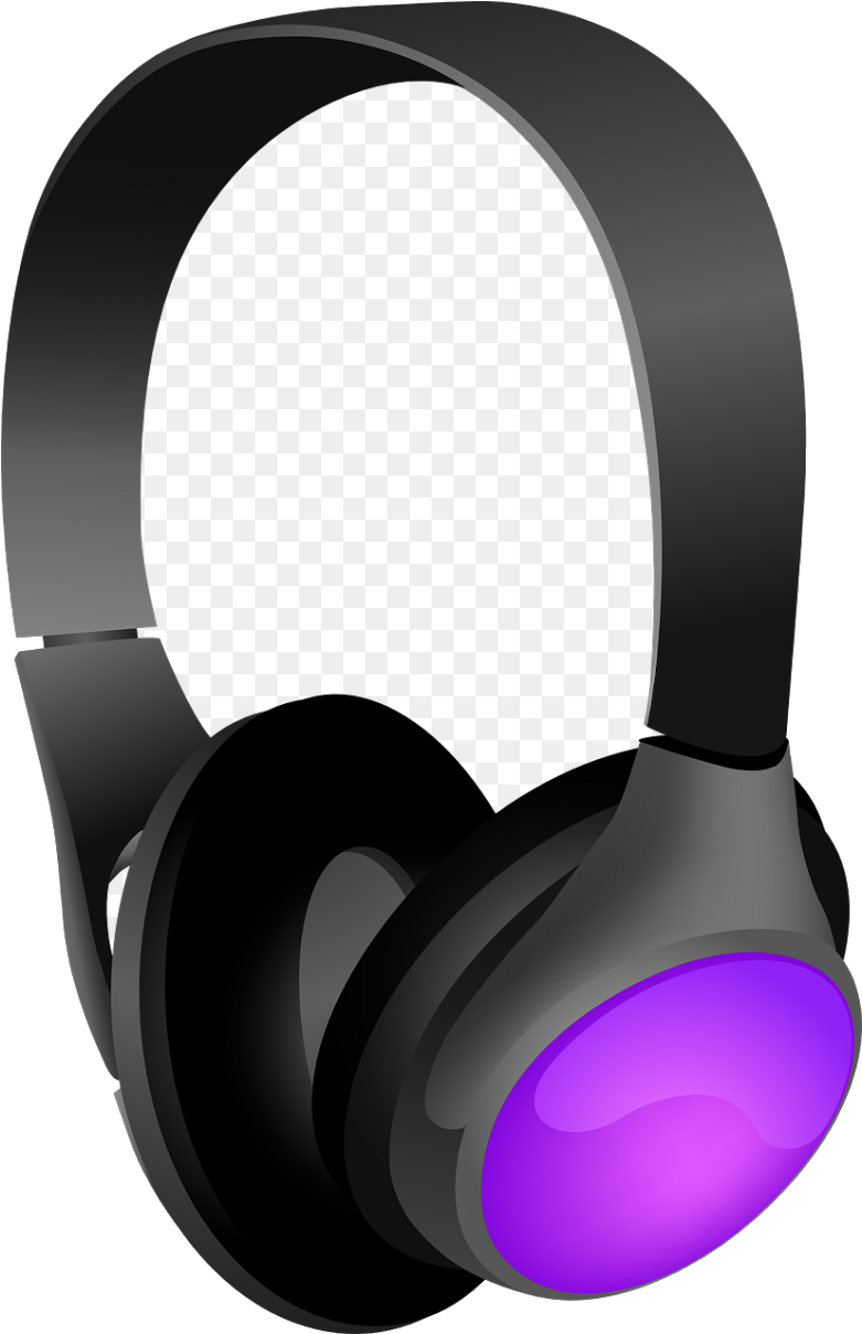 Black Headphones Transparent Background PNG