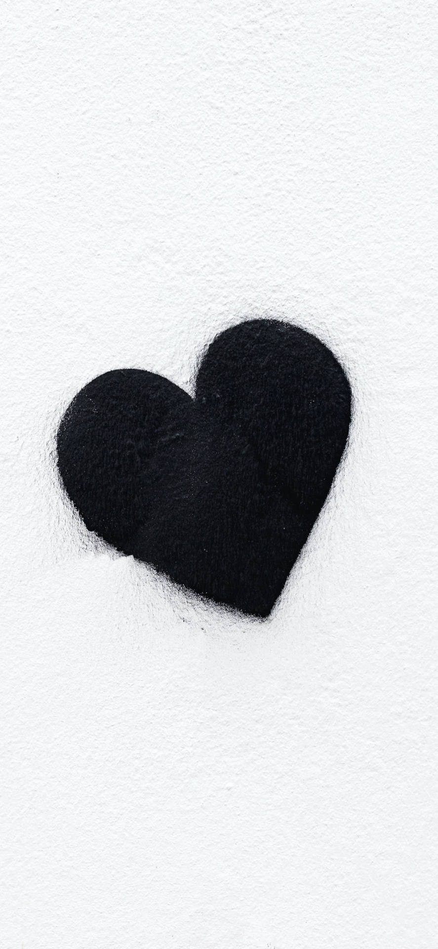 Black Heart Aesthetic Painted On A Wall Wallpaper