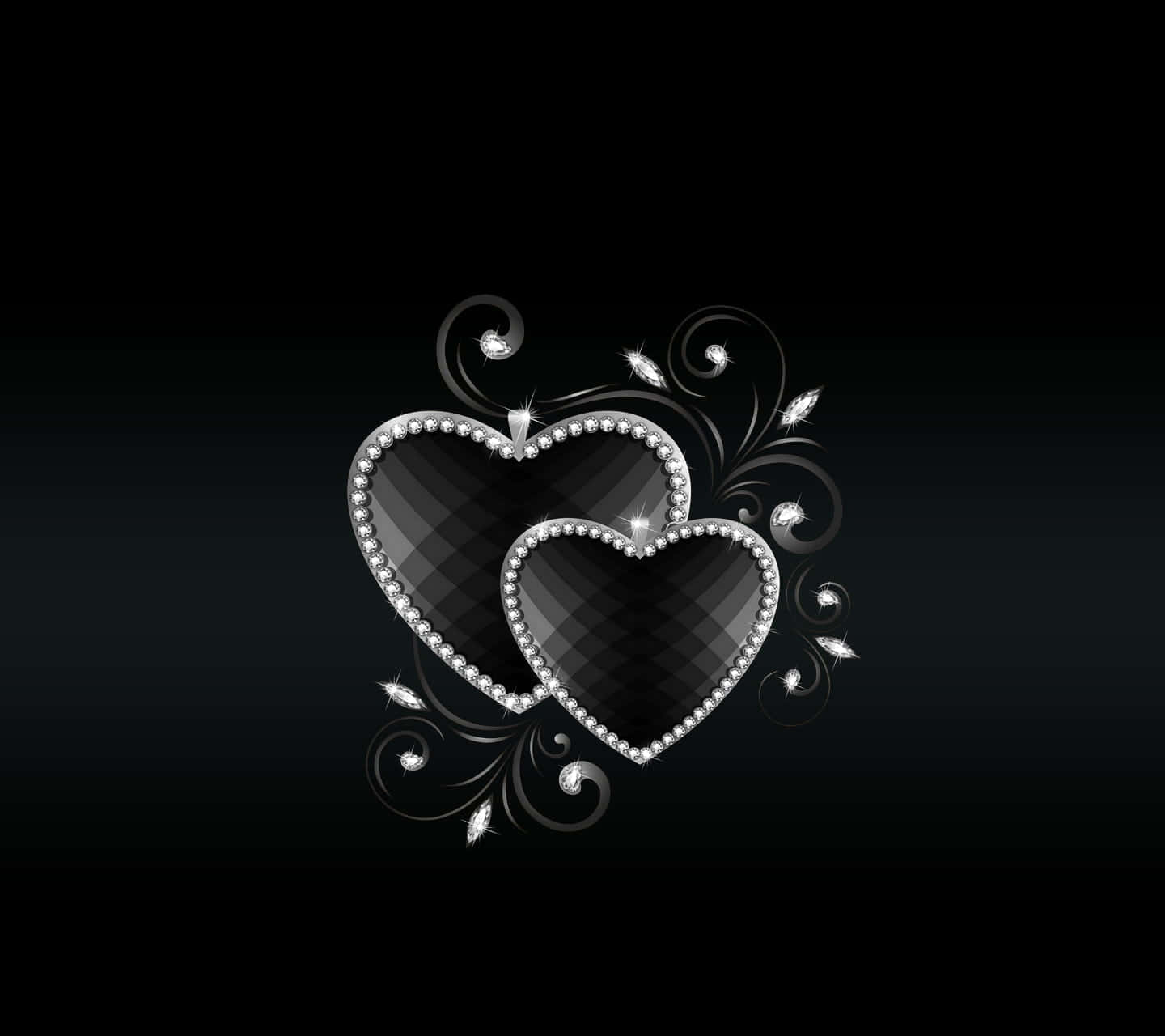 A background of a black heart on a dark backdrop
