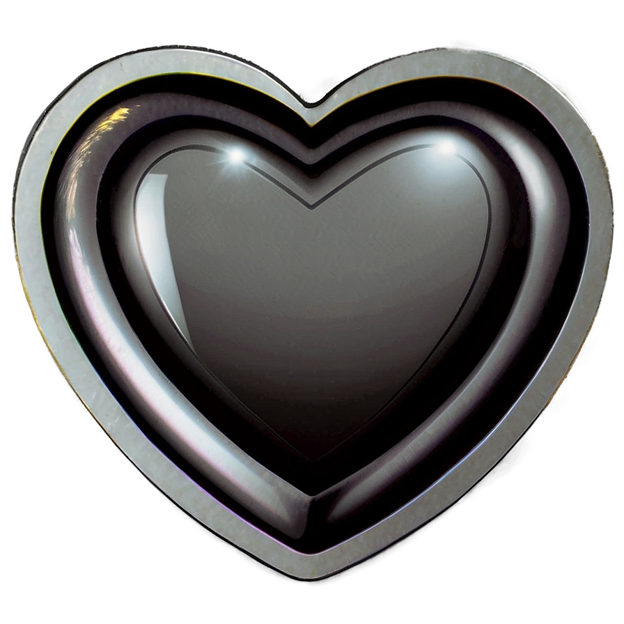 Black Heart Button Png 48 PNG