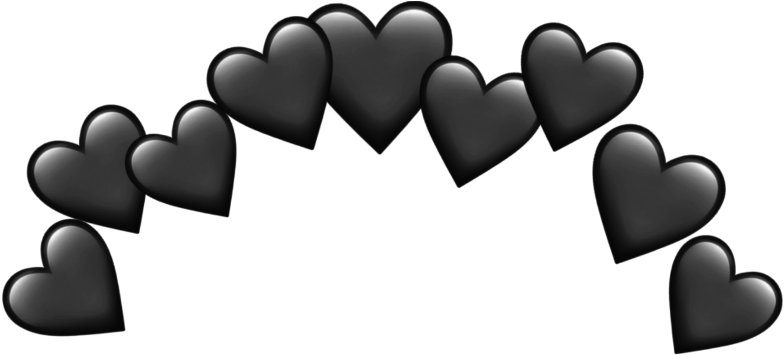 Black Heart Emoji Arrangement PNG