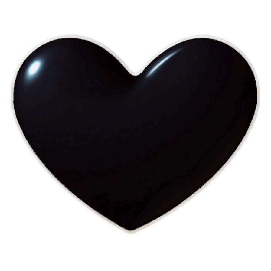 Black Heart Emoji Flat Design Png Mdm PNG