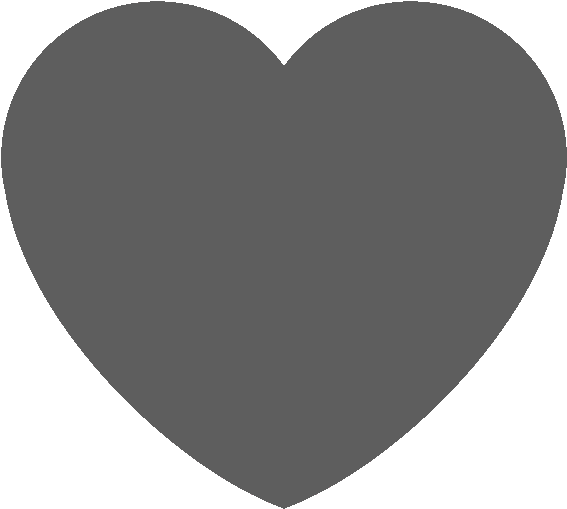 Black Heart Emoji Graphic PNG