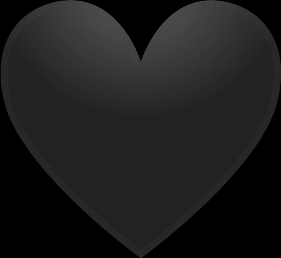 Black Heart Emoji Graphic PNG