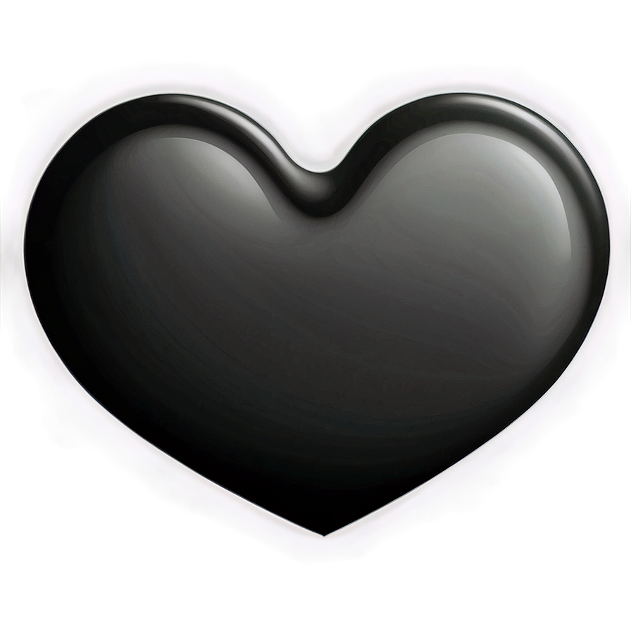Black Heart Emoji Illustration Png Eau32 PNG