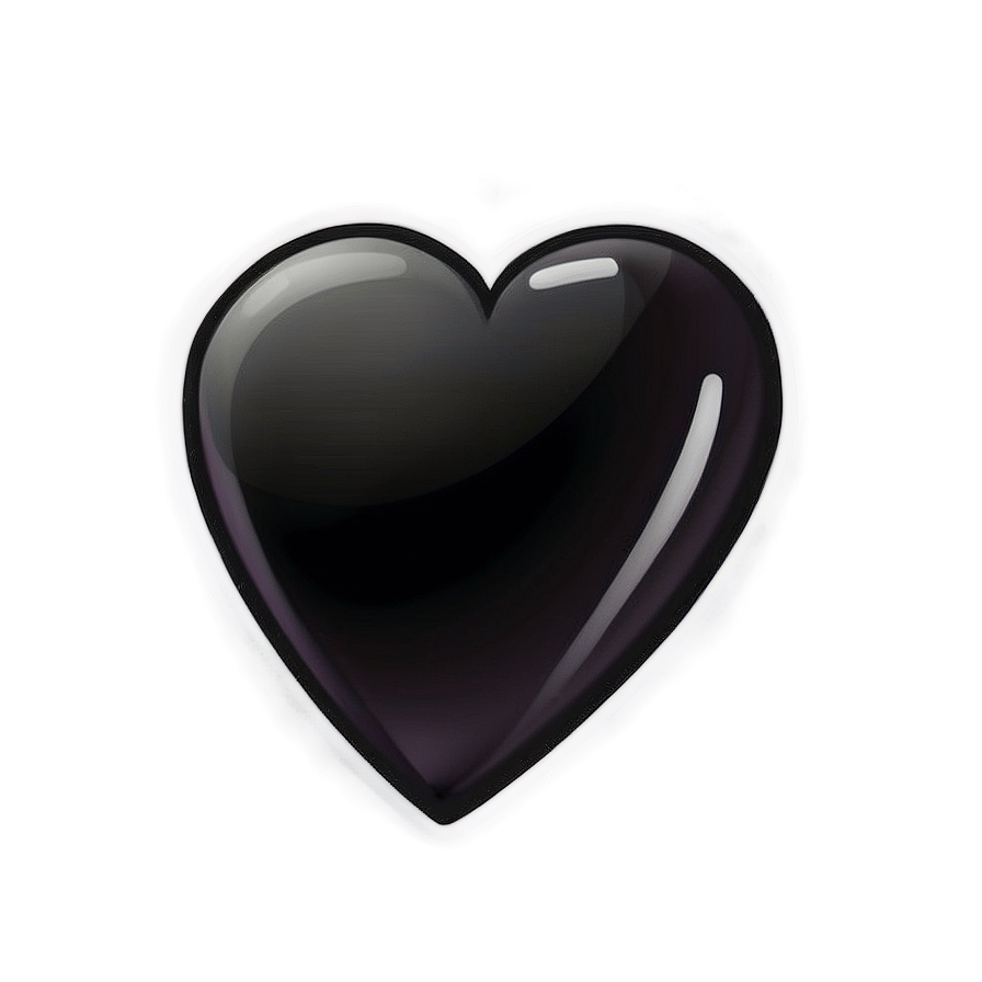 Black Heart Emoji Illustration Png Skb1 PNG