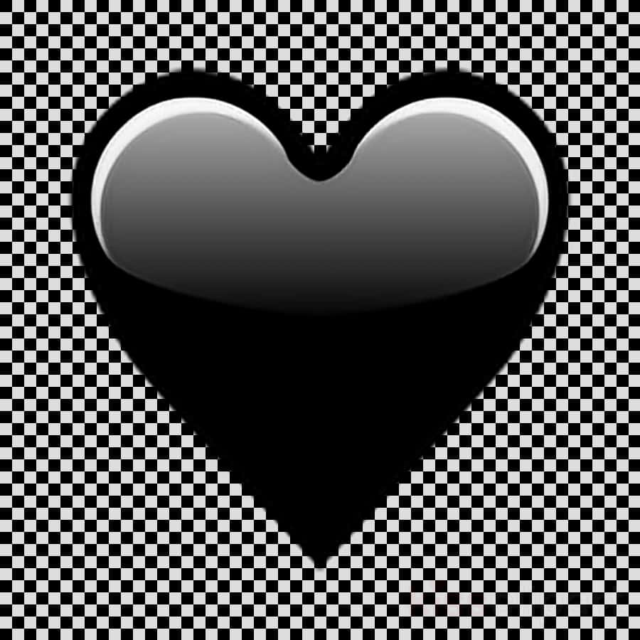 Black Heart Emoji Transparent Background PNG