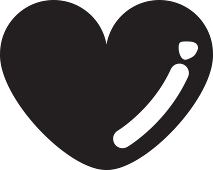 Black Heart Icon PNG