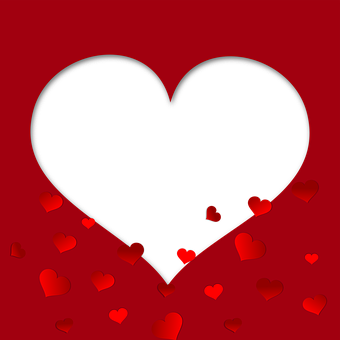 Black Heart Red Background PNG