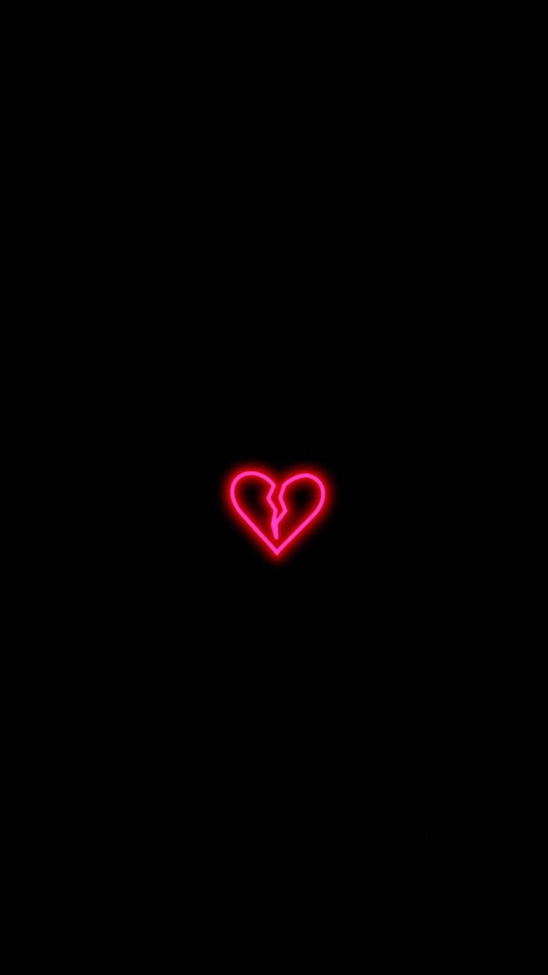 Black Heart With Red LED Wallpaper
