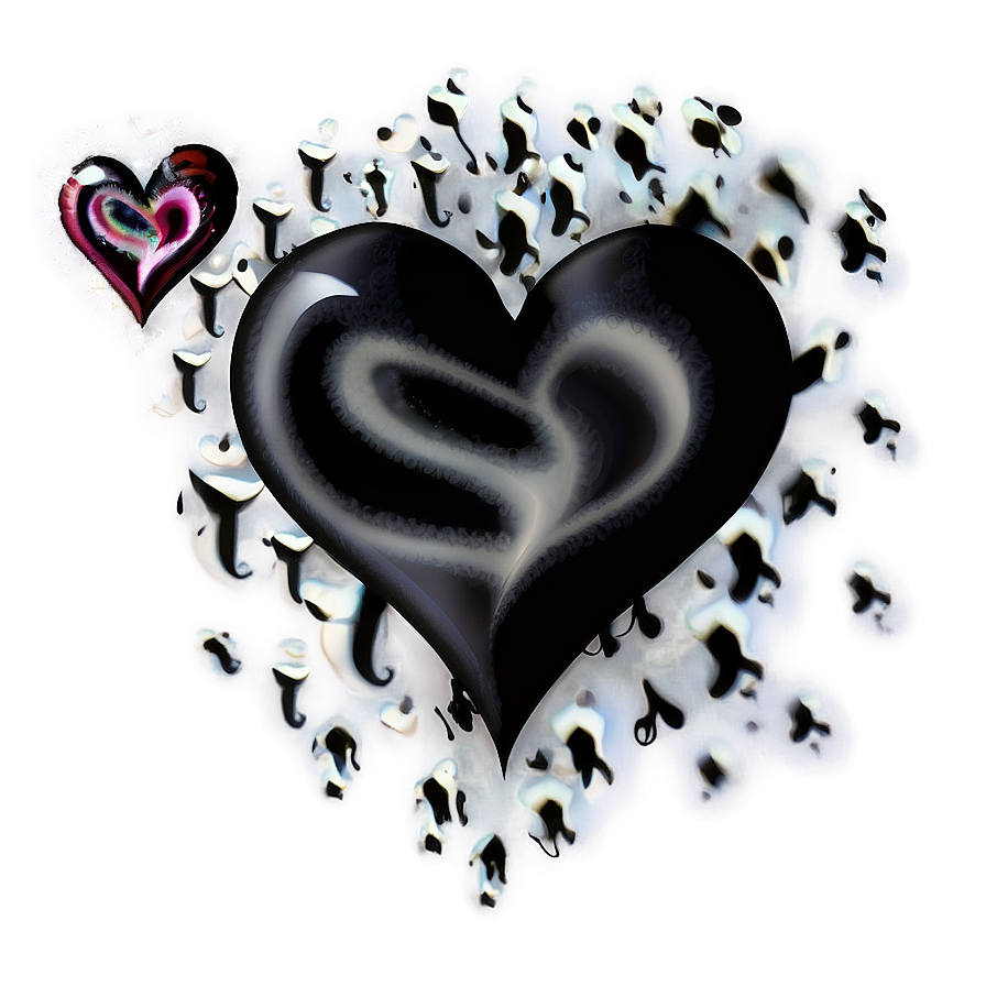 Black Hearts C PNG