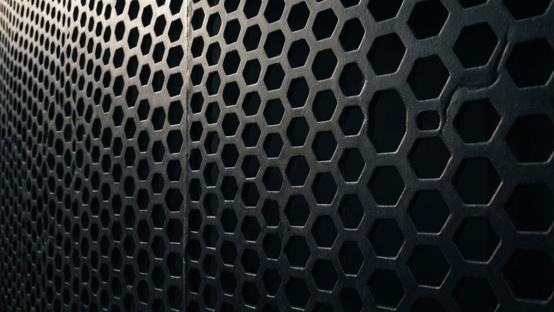 Painel hexagonal preto Papéis de Parede