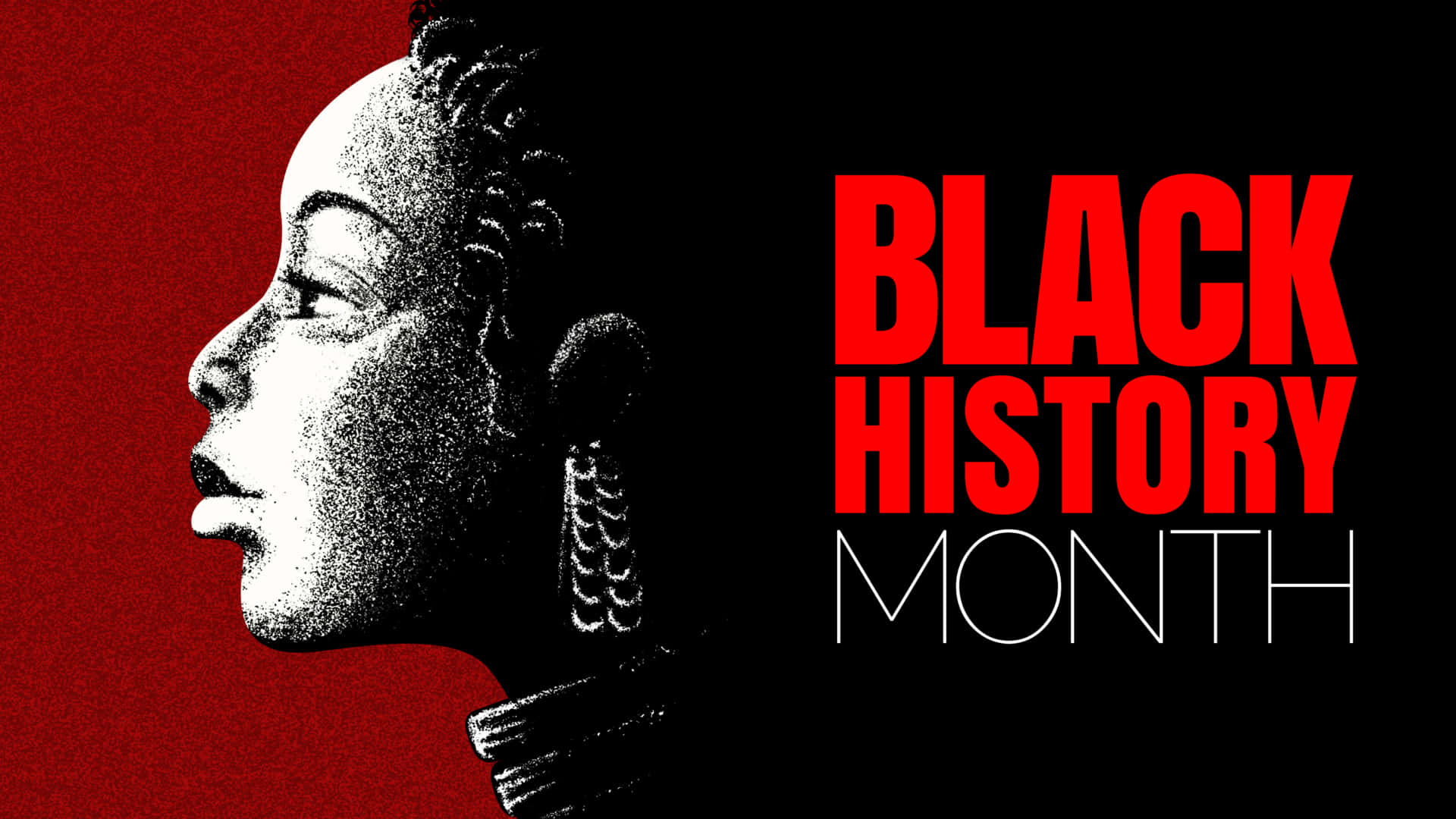 Black History Month Logo With A Woman's Head