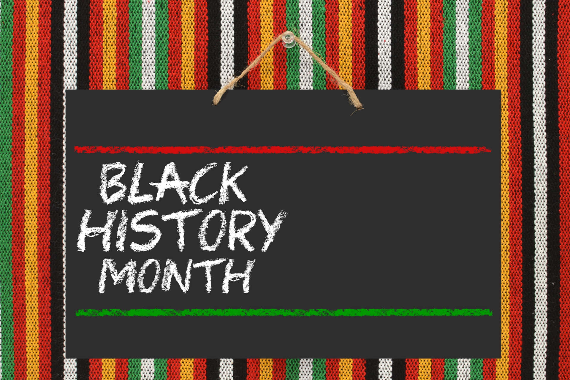 Hängendesschild Über Stoff Hintergrund Zum Black History Month