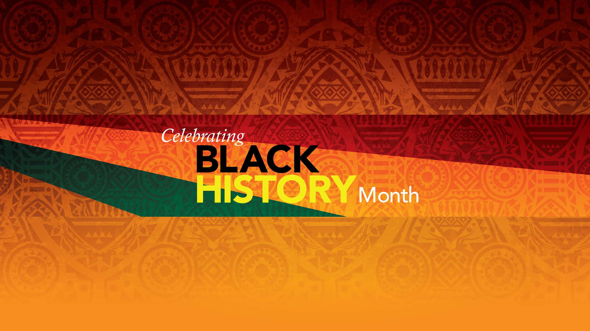 Orange With Ethnic Print Black History Month Background