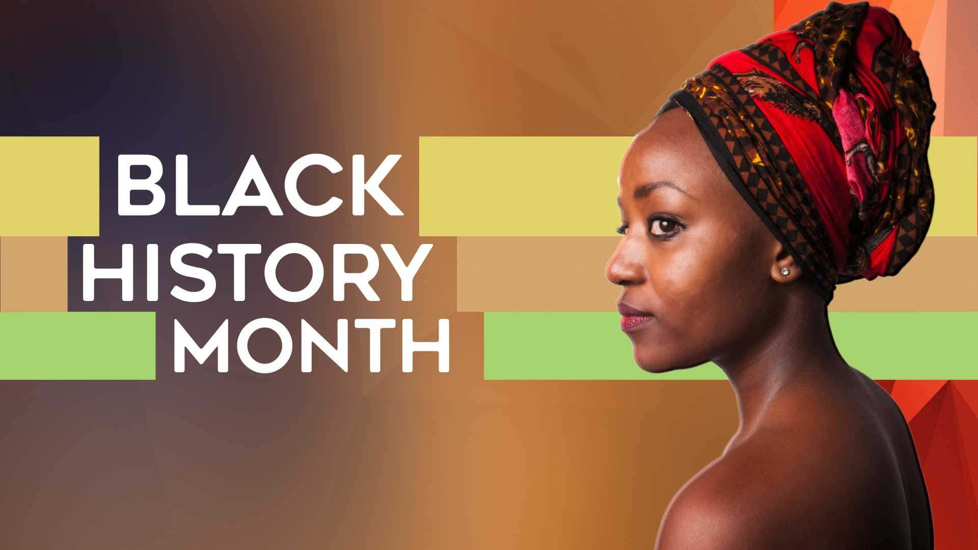 Afrikansk Kvinde Black History Month Baggrund