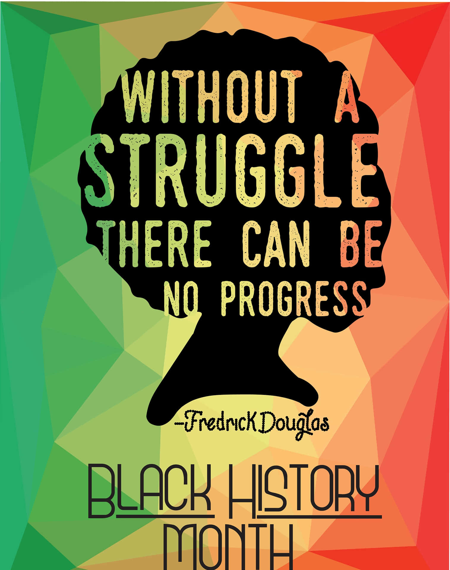 Sfondoper Il Mese Della Storia Afroamericana Con La Citazione Di Frederick Douglass