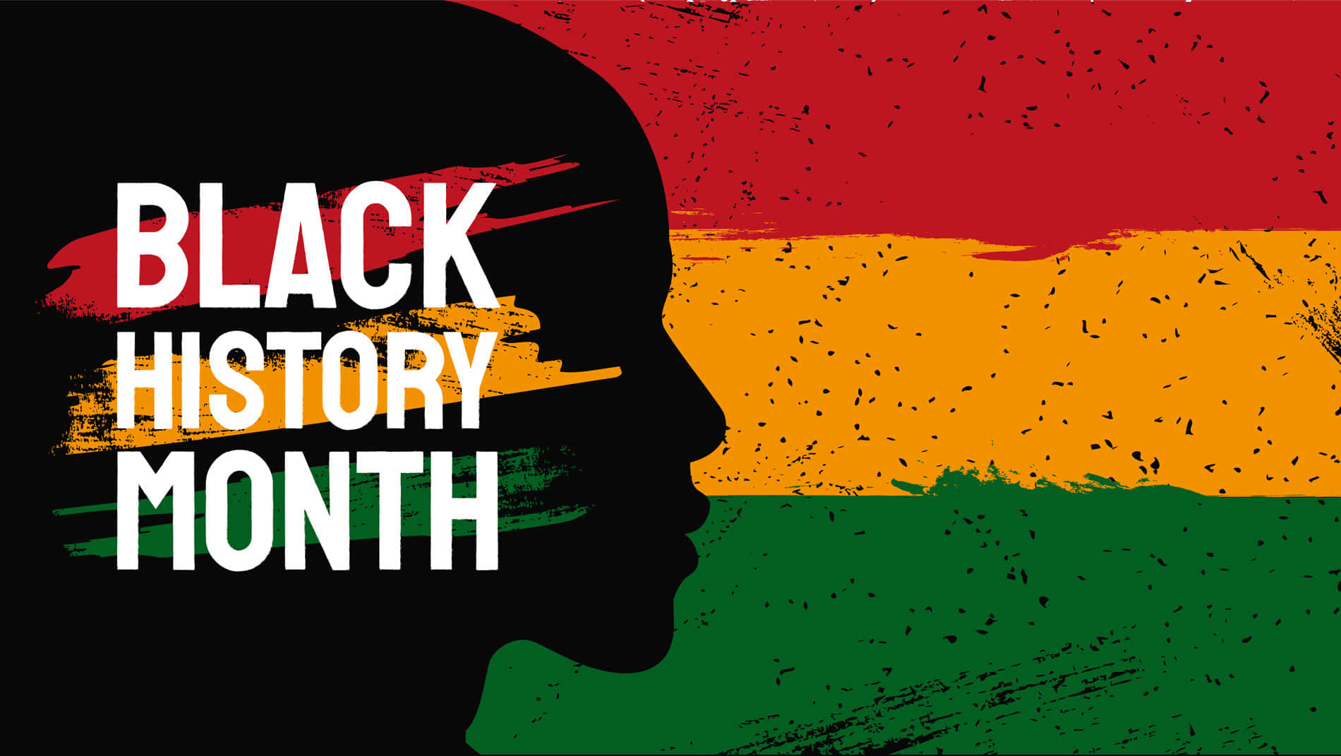 Hintergrundbildzum Black History Month Aus Seitlicher Perspektive Mit Schwarzen Silhouetten