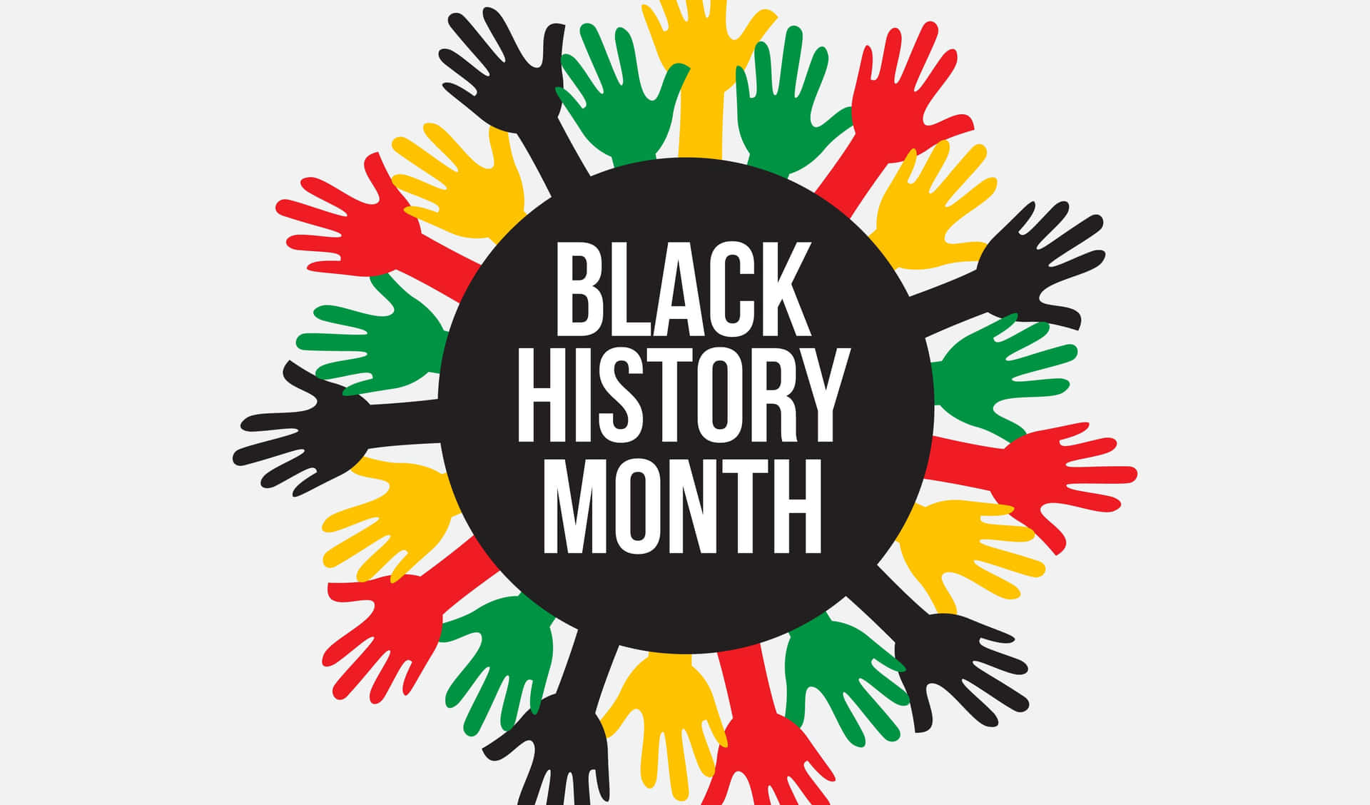 Pan-African Hands Black History Month Background