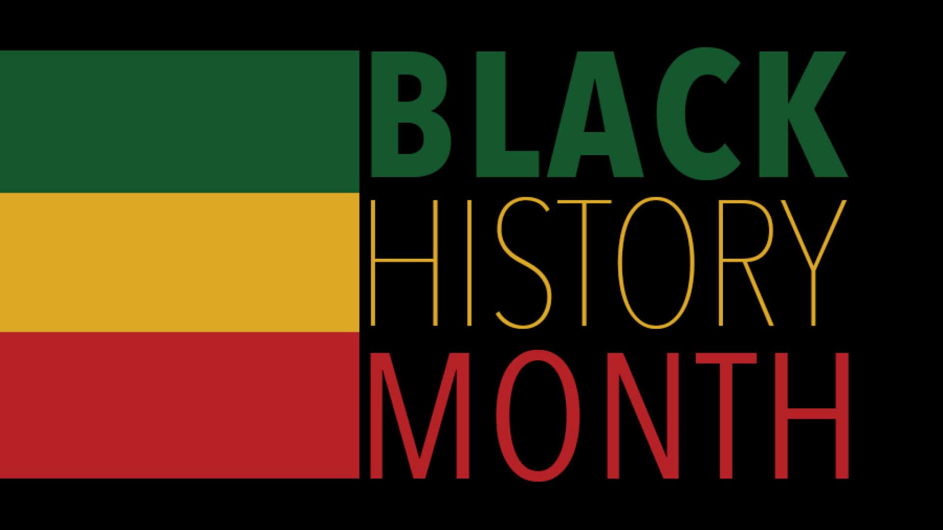 Typography With Ethiopian Colors Black History Month Background