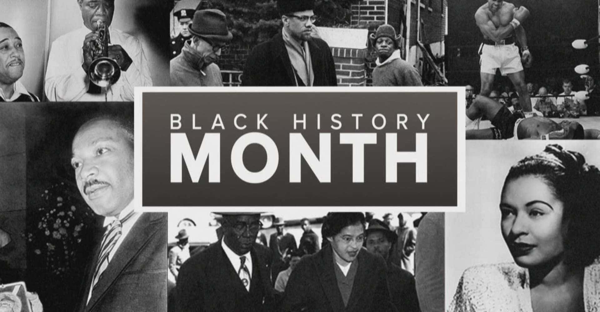 Grid Collage Black History Month Background