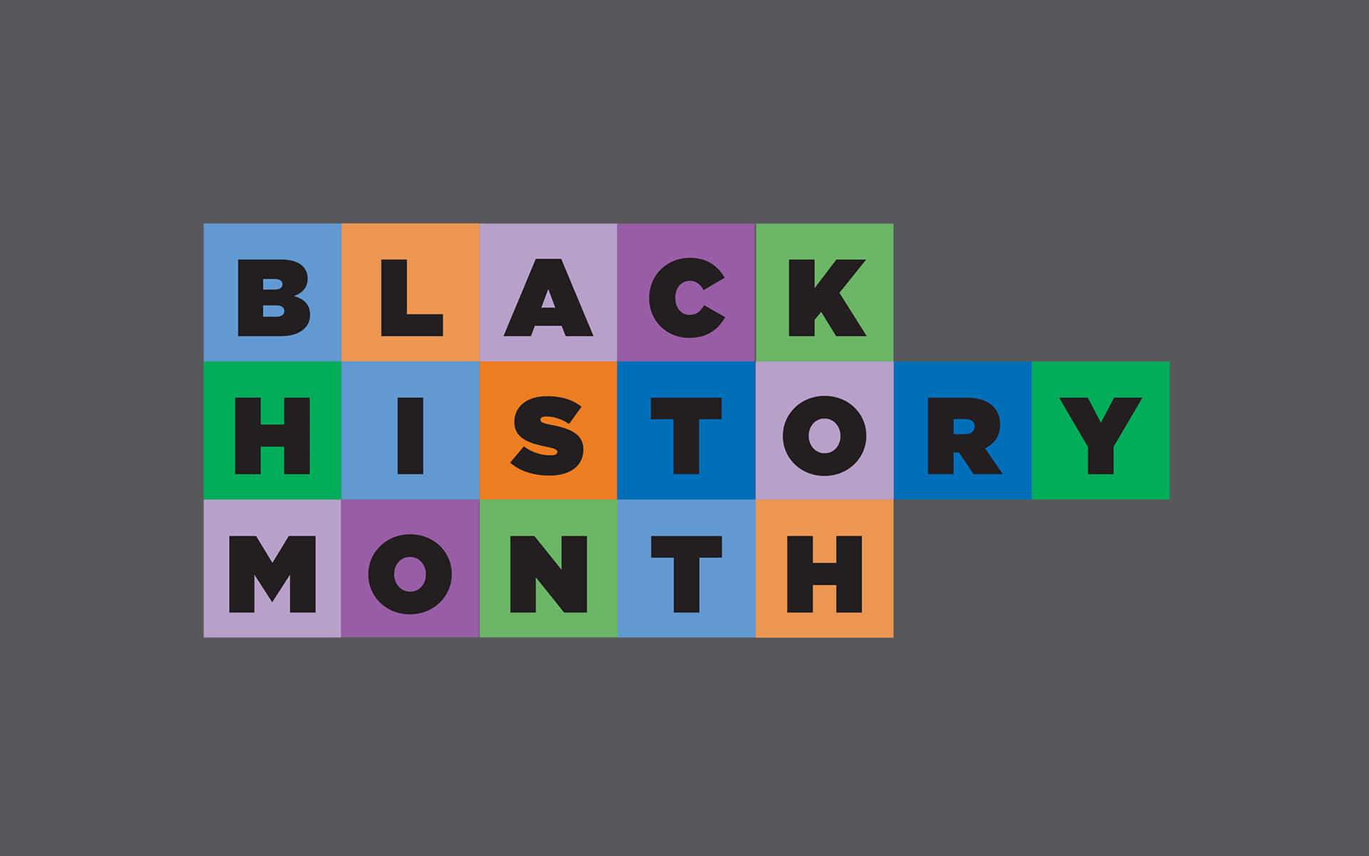 Buntequadrate Mit Typografischem Hintergrund Zum Black History Month
